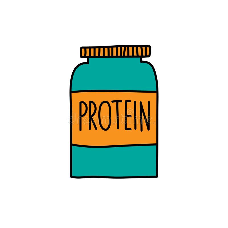 protein-powder-doodle-icon-vector-illustration-protein-powder-doodle-icon-vector-color-illustration-164465947